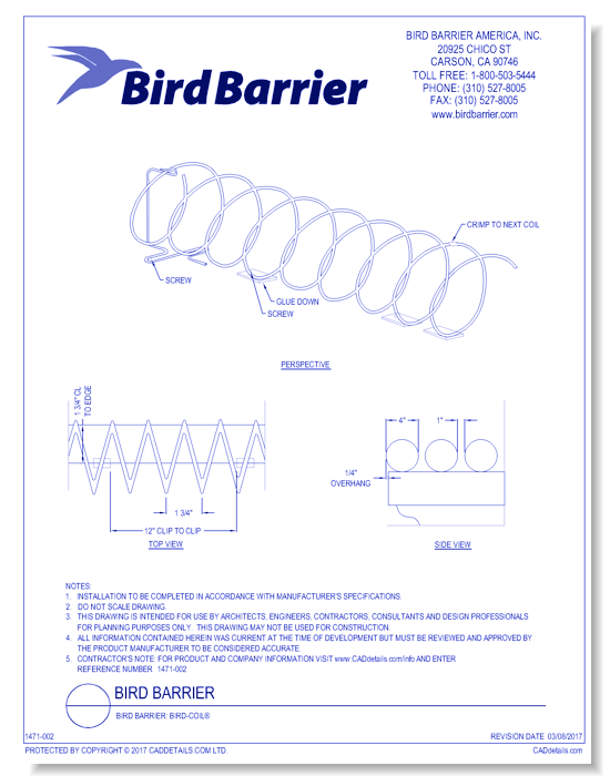 Bird Barrier: Bird-Coil®