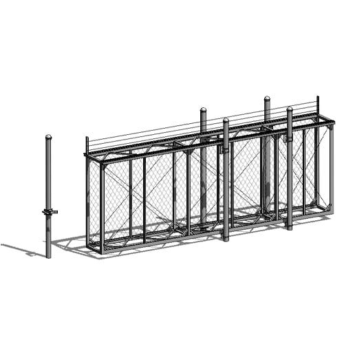 Fortress Cantilever Slide Gate: Single Clear Openings up to 60 feet – Box Frame Chain Link