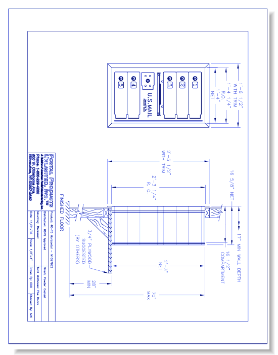 High Security 4C-T5 Horizontal (N1027862) - 5 Door Unit
