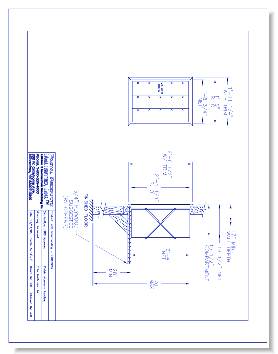 400 Front loading (N1010983) - 14 Door Unit