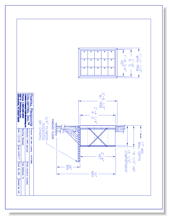 500 Rear Loading (N1010980) - 15 Door Unit
