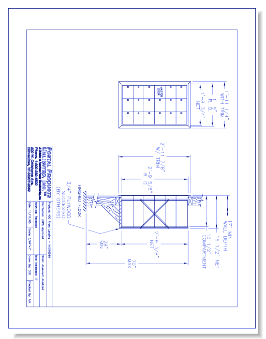 400 Front Loading (N1010989) - 17 Door Unit