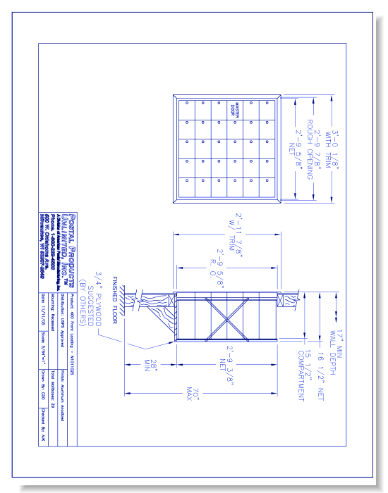 400 Front Loading (N1011025) - 29 Door Unit