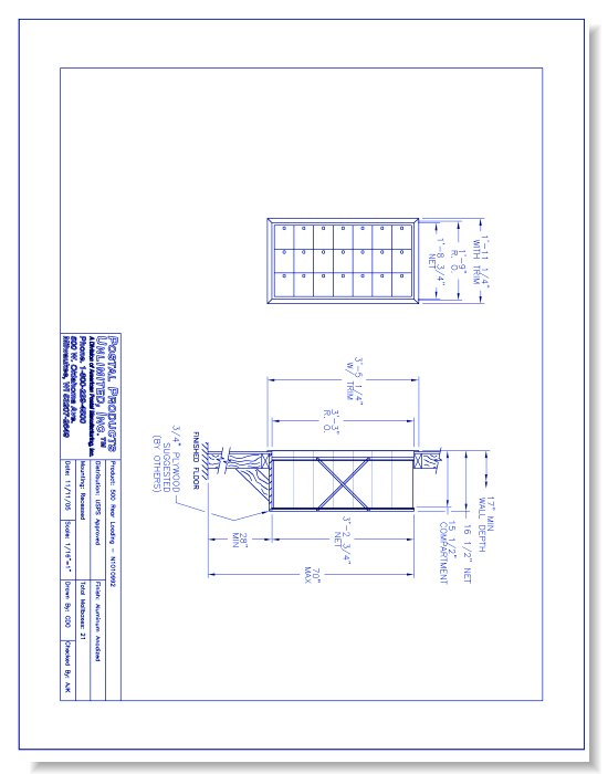 500 Rear Loading (N1010992) - 21 Door Unit