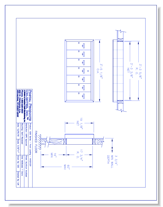 1250 Series Front Loading (N1021231) - 7 Door Unit