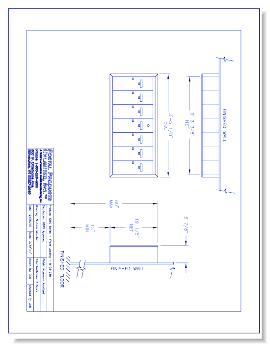 1250 Series Front Loading (N1021236) - 7 Door Unit