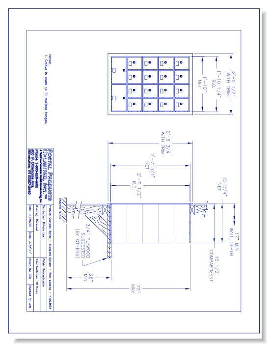 Gaurdian Series Rear Loading (N1023636) - 18 Door Unit