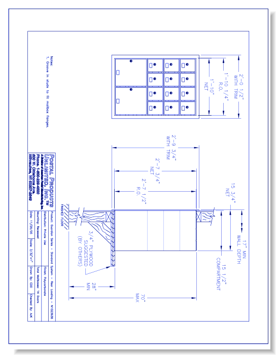 Gaurdian Series Rear Loading (N1023638) - 14 Door Unit