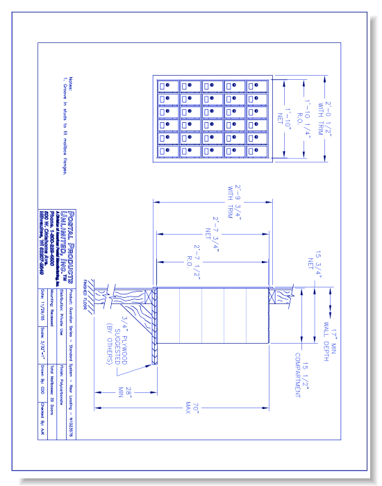 Gaurdian Series Rear Loading (N1023578) - 30 Door Unit