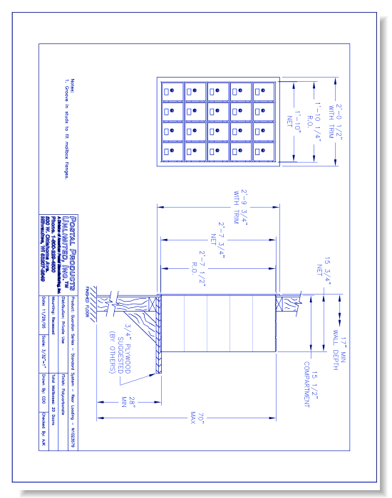 Gaurdian Series Rear Loading (N1023579) - 20 Door Unit