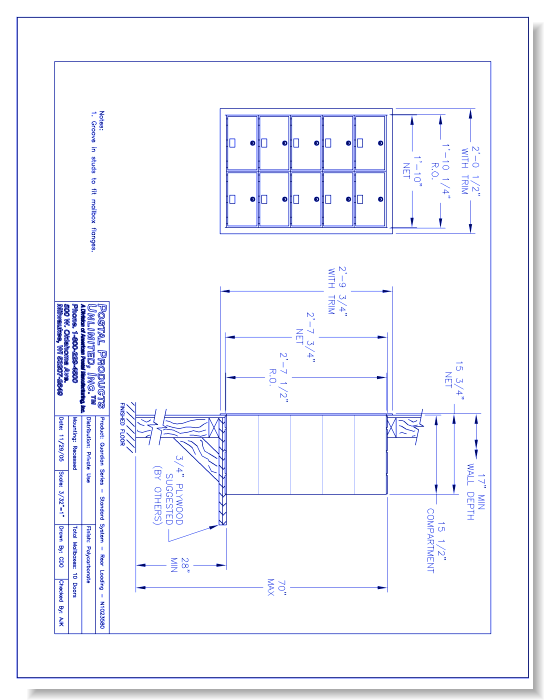 Gaurdian Series Rear Loading (N1023580) - 10 Door Unit