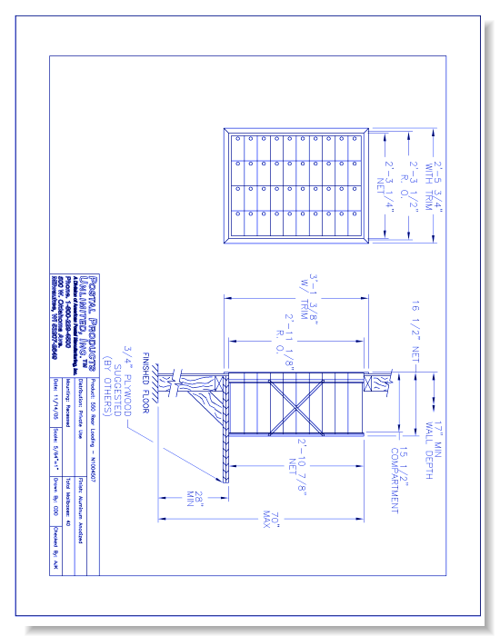 550 Rear Loading (N1004507) - 40 Door Unit, 10 High