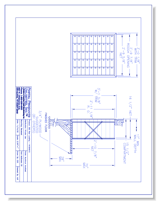 550 Rear Loading (N1004515) - 50 Door Unit, 10 High
