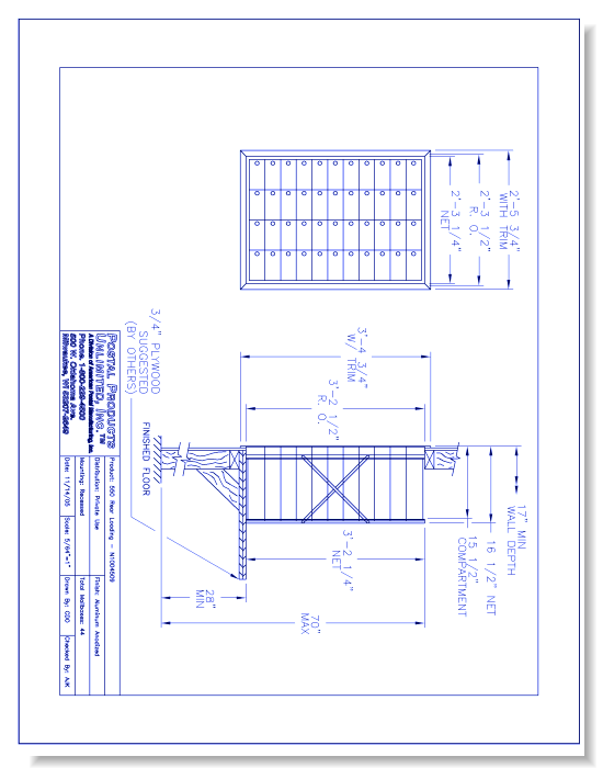 550 Rear Loading (N1004509) - 44 Door Unit, 11 High