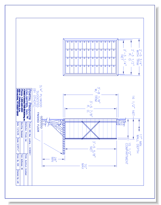 550 Rear Loading (N1004511) - 48 Door Unit, 12 High