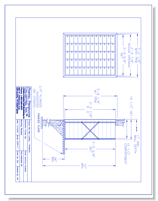 550 Rear Loading (N1004519) - 60 Door Unit, 12 High