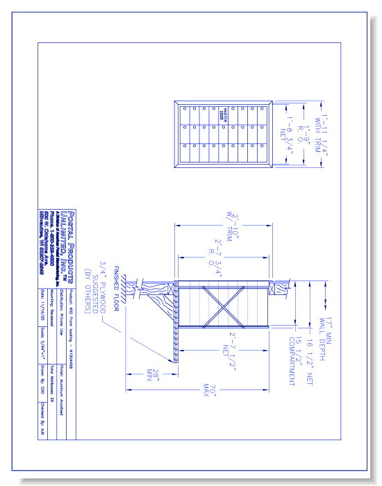 450 Front Loading (N1004498) - 26 Door Unit, 9 High