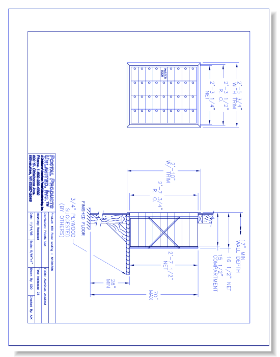 450 Front Loading (N1004506) - 35 Door Unit, 9 High