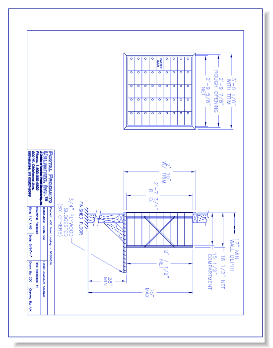 450 Front Loading (N1004514) - 44 Door Unit, 9 High