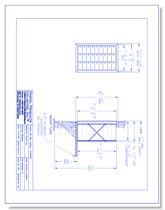 550 Rear Loading (N1004497) - 27 Door Unit, 9 High