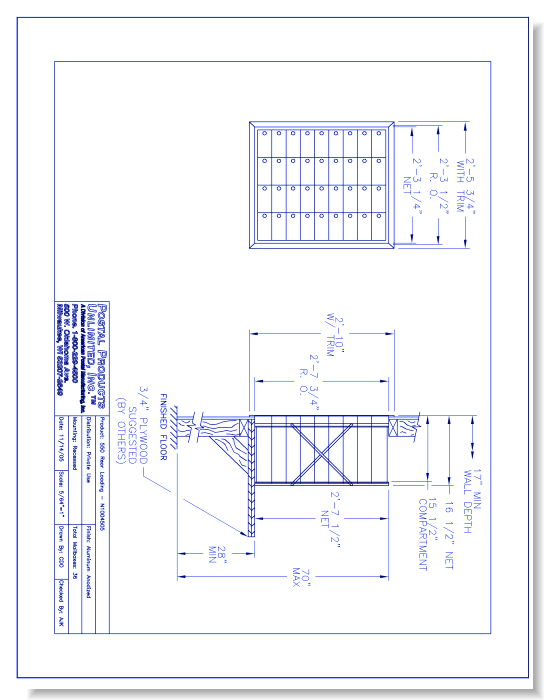 550 Rear Loading (N1004505) - 36 Door Unit, 9 High