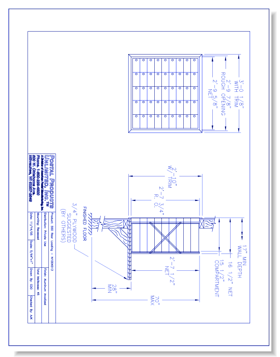 550 Rear Loading (N1004513) - 45 Door Unit, 9 High