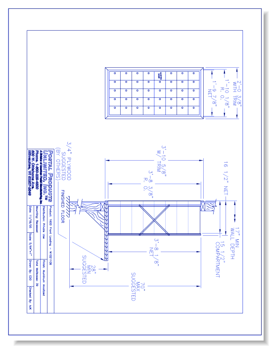 1600 Front Loading (N1021108) - 39 Door Unit, 8 high