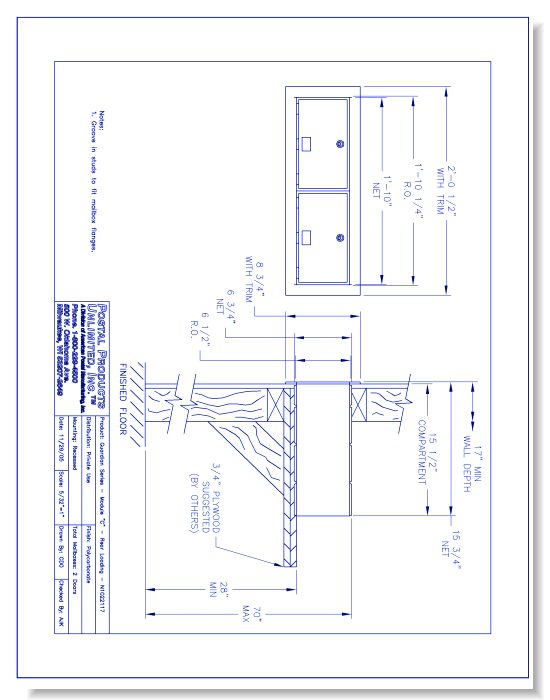 Guardian Series "Module C" Rear Loading (N1022117) - 2 Door Unit