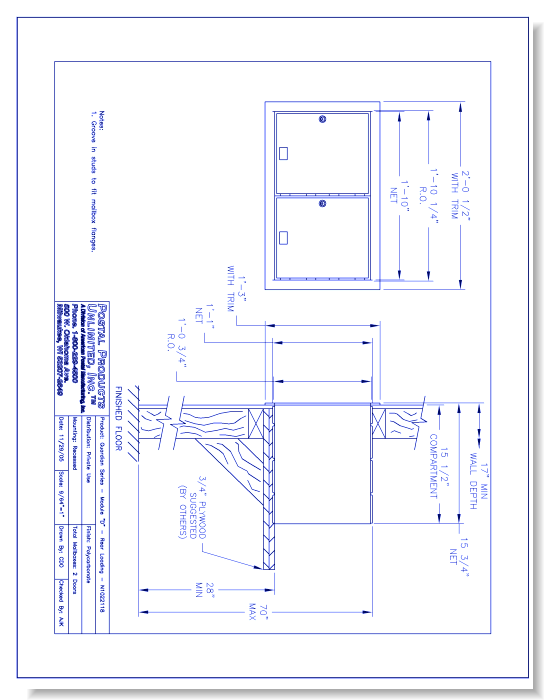 Guardian Series "Module D" Rear Loading (N1022118) - 2 Door Unit