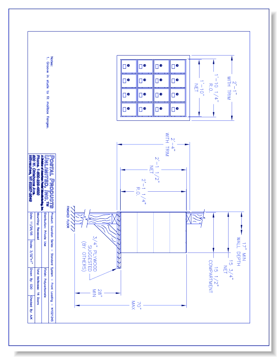 Guardian Series Front Loading (N1021245) - 16 Door Unit