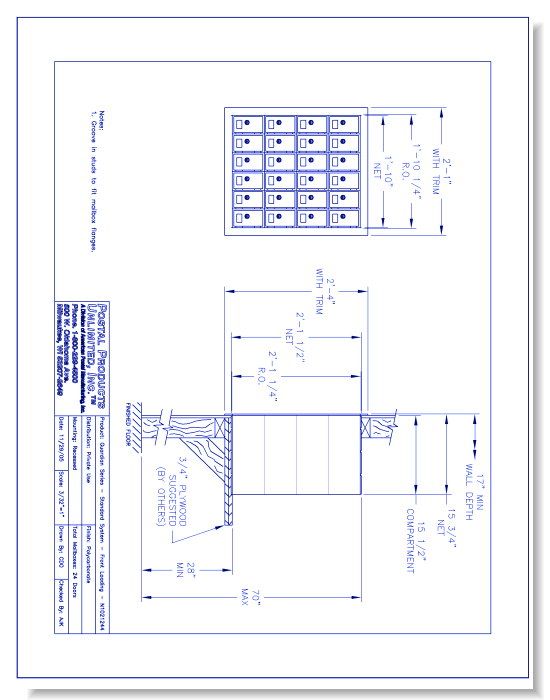 Guardian Series Front Loading (N1021244) - 24 Door Unit