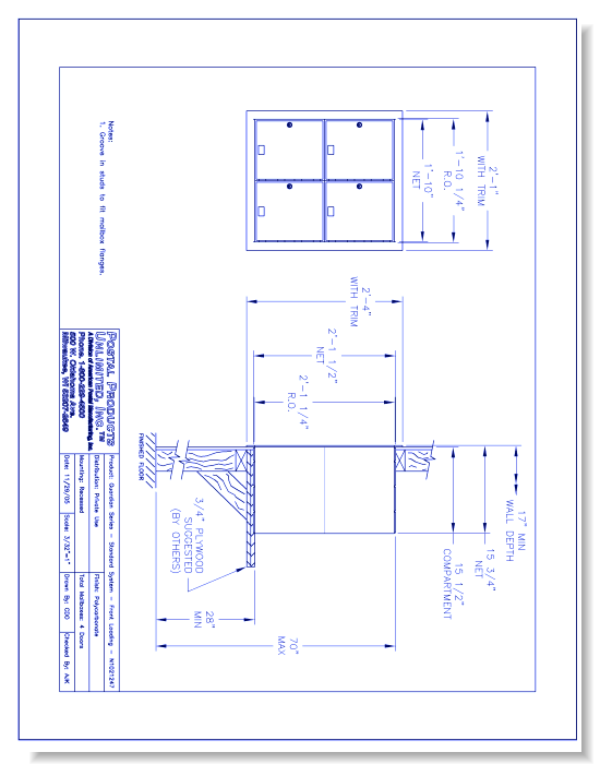 Guardian Series Front Loading (N1021247) - 4 Door Unit