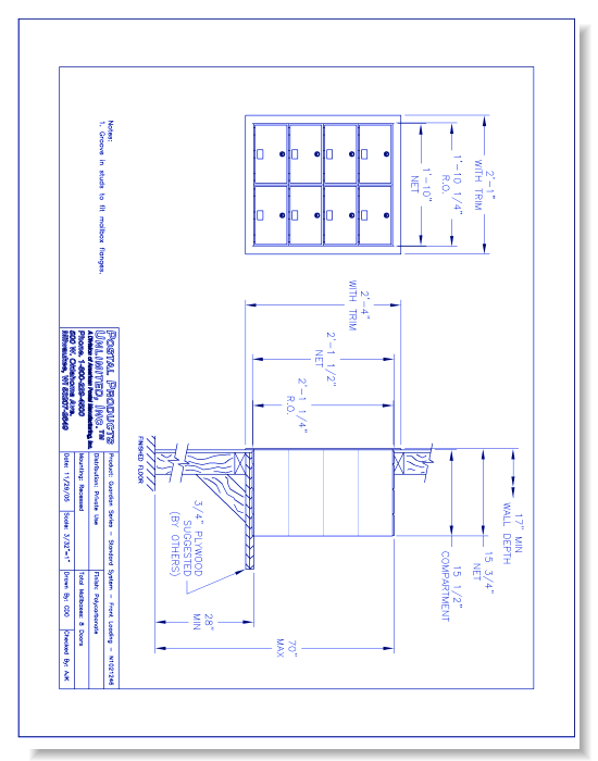 Guardian Series Front Loading (N1021246) - 8 Door Unit