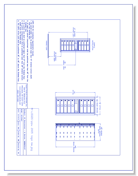 9 Door Horizontal 4C Mailbox – N1029443