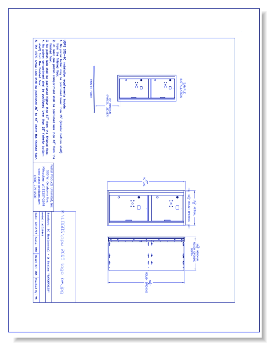 2 Door Horizontal 4C Parcel Locker Module – N1029444