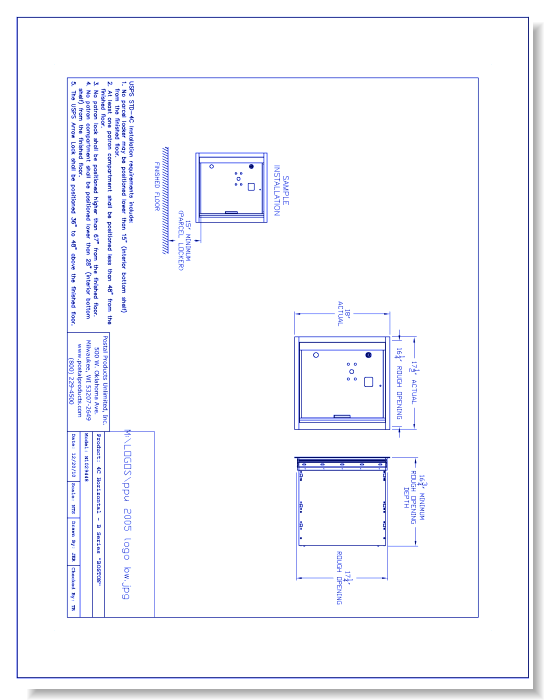 1 Door Horizontal 4C Parcel Locker Module – N1029448