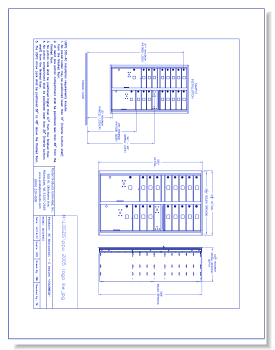 16 Door Horizontal 4C Mailbox w/ 2 Parcel Lockers – N1029410