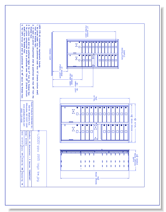 20 Door Horizontal 4C Mailbox w/ 2 Parcel Lockers – N1029415