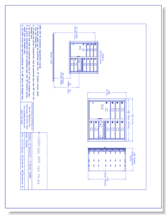 9 Door Horizontal 4C Mailbox w/ 1 Parcel Locker – N1029451