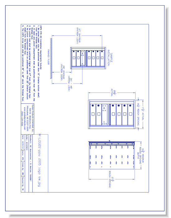 6 Door Horizontal 4C Mailbox – N1029453