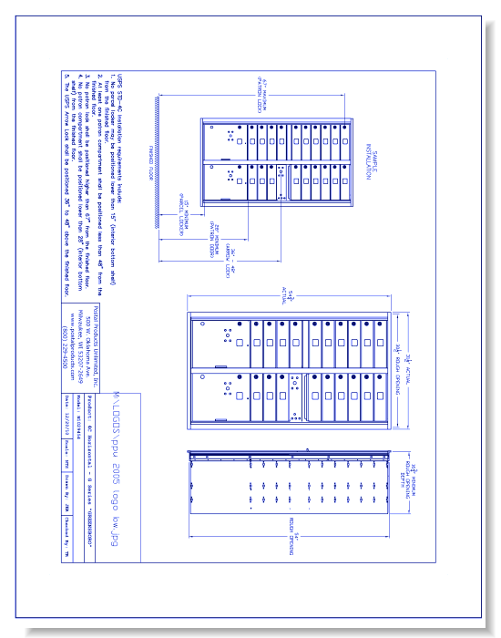 19 Door Horizontal 4C Mailbox w/ 2 Parcel Lockers – N1029454