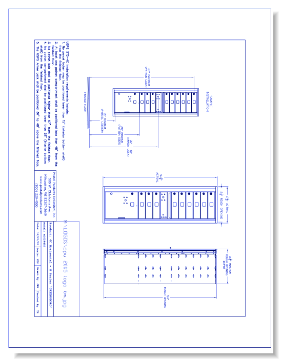 9 Door Horizontal 4C Mailbox w/ 1 Parcel Locker – N1029455