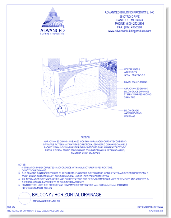 ABP Advanced Drain® .500