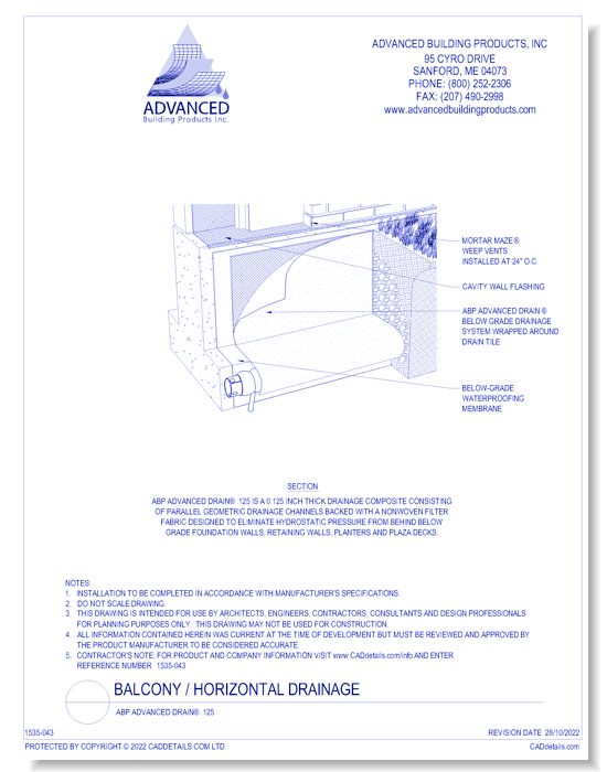ABP Advanced Drain® .125
