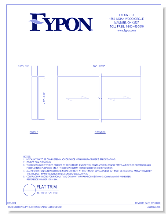 FLT100-12: Flat Trim