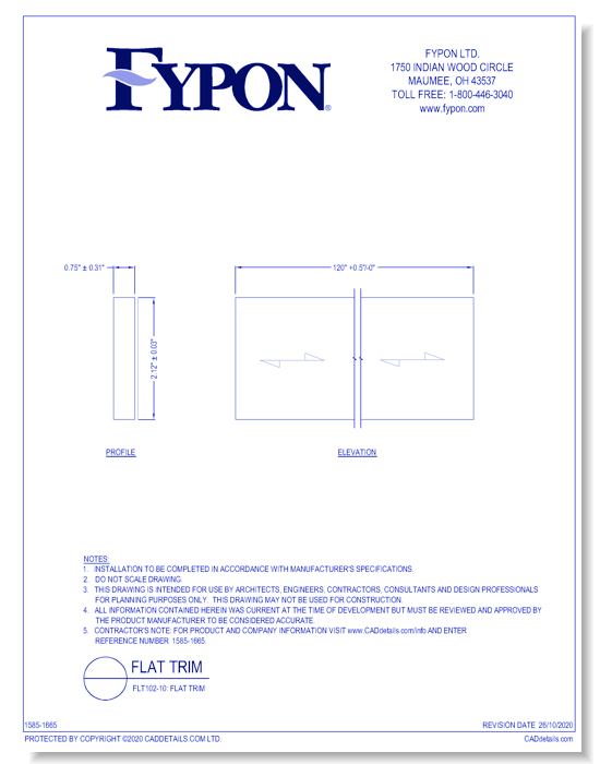 FLT102-10: Flat Trim