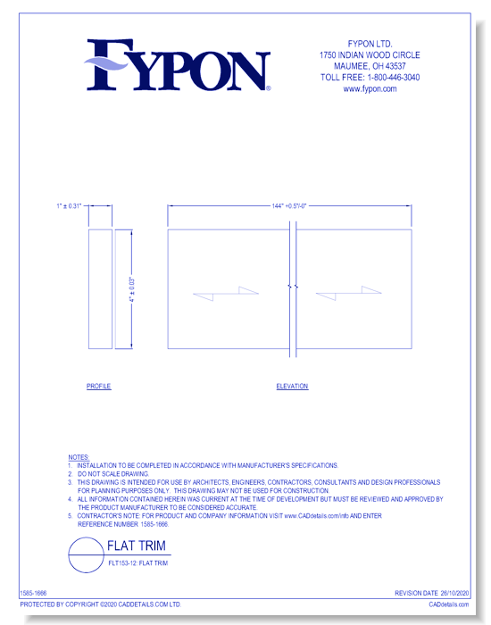 FLT153-12: Flat Trim