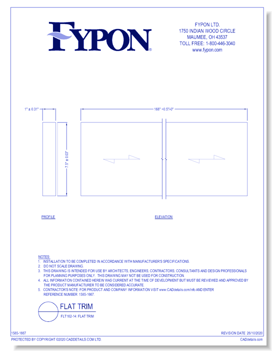 FLT162-14: Flat Trim