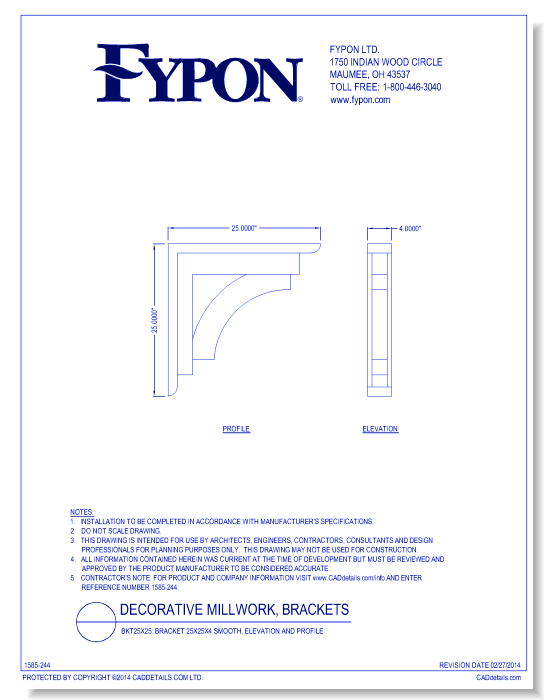BKT25x25: Bracket 25x25x4 Smooth, Profile