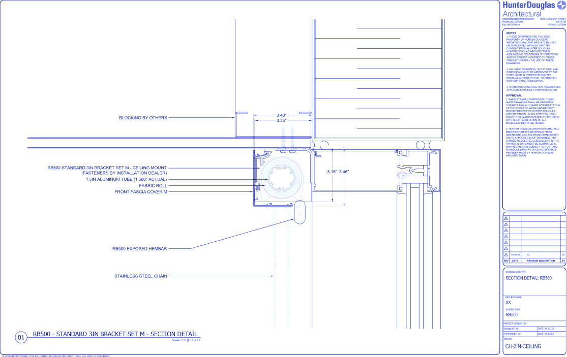 Standard Duty Clutch: 3IN Fascia Bracket – Ceiling Mount